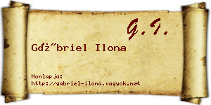 Gábriel Ilona névjegykártya